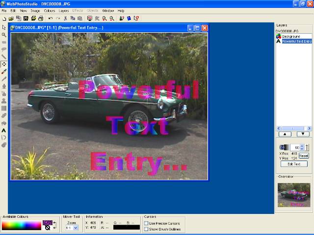 Screenshot of WebPhotoStudio 1.01f